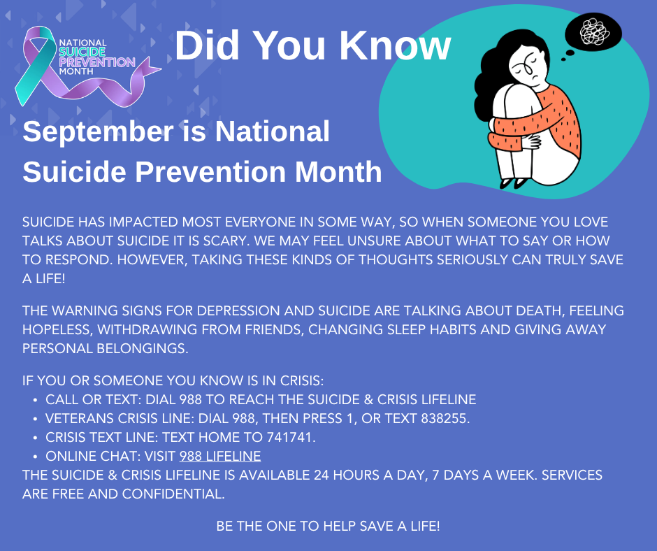 September is Suicide Prevention Month